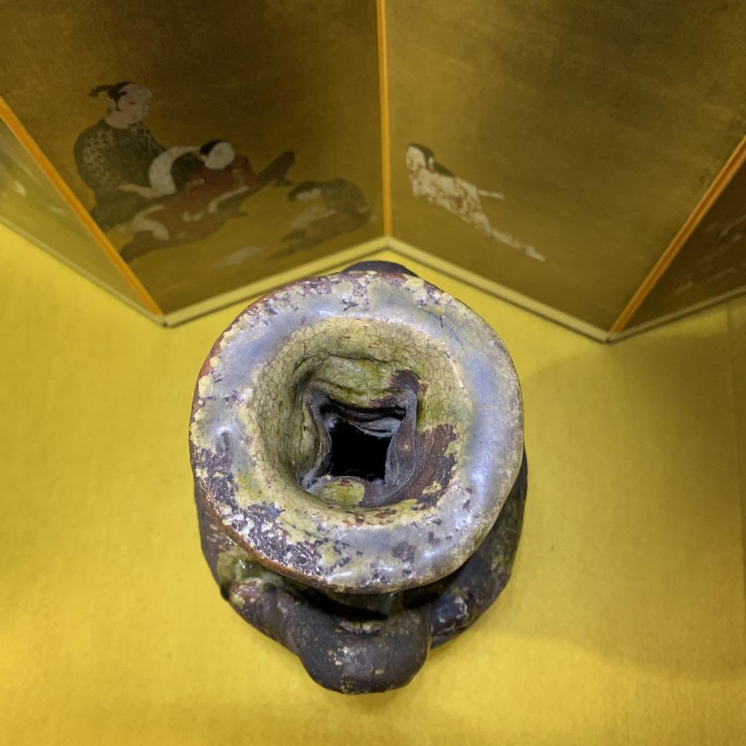 古備前 備前焼 仁堂窯 大森輝彦 江戸時代 備前焼  備前緋襷花入 希少 古備前 備前焼 仁堂窯 大森輝彦 江戸時代 備前焼 備前緋襷花入